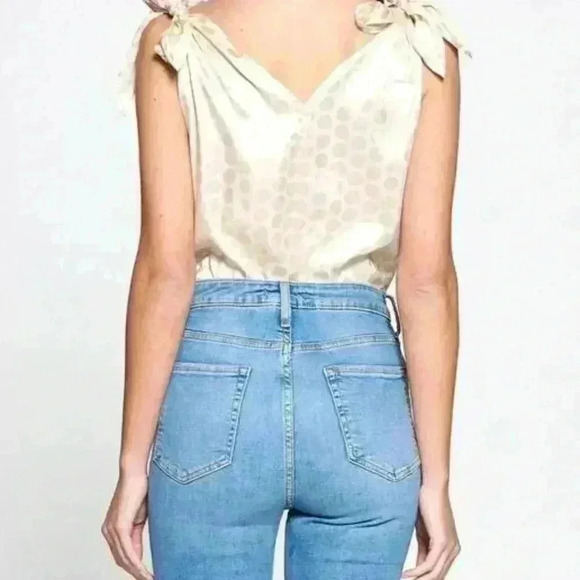 It’s My Time Satin Jacquard Polka Dot Bodysuit - Picture 2 of 3